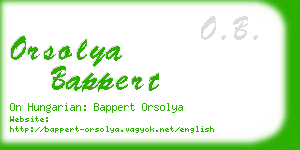 orsolya bappert business card